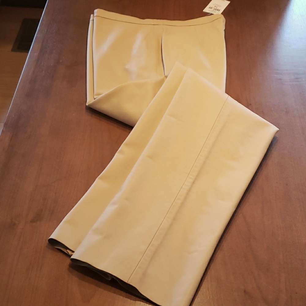 Yellow/Cream colored leather pants
